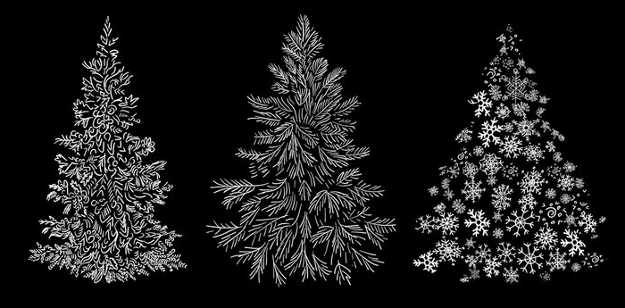Outline:3l5_50nqwdy= Christmas Tree Silhouette