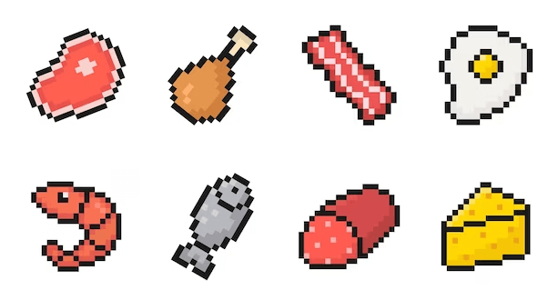 Food:6axy9yak4vu= Cute Pixel Art