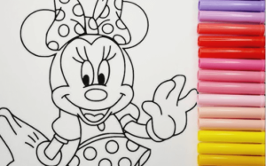 Free Printable:0-8ycs434dq= Minnie Mouse Coloring Page
