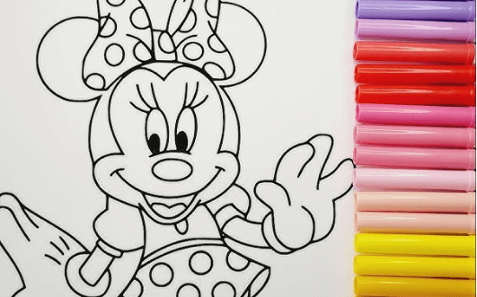 Free Printable:0-8ycs434dq= Minnie Mouse Coloring Page